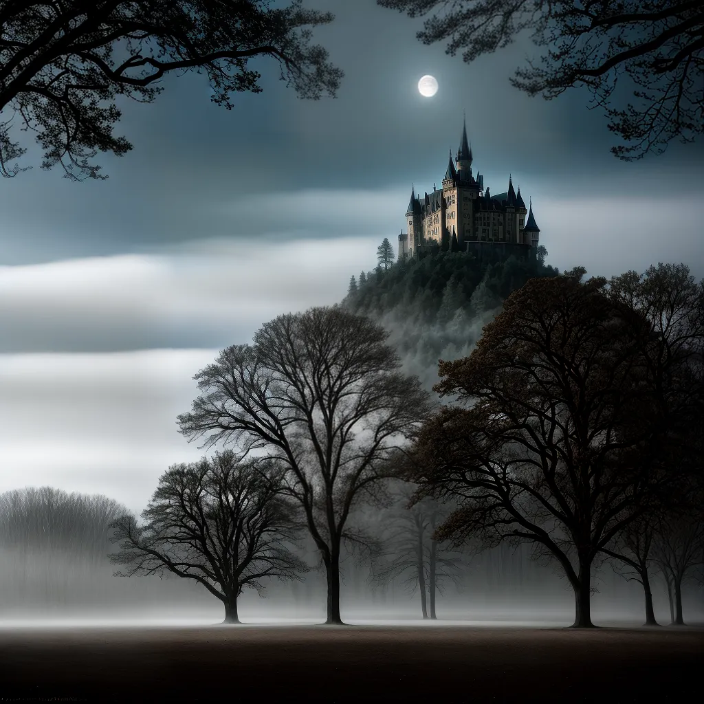 floresta misteriosa castelo luar floresta misteriosa castelo luar