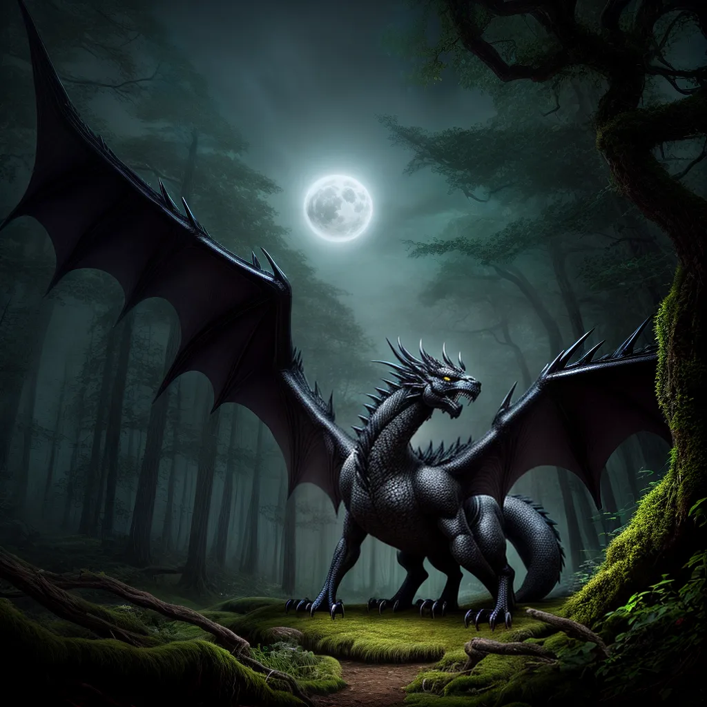 floresta misteriosa dragao luz lua floresta misteriosa dragao luz lua