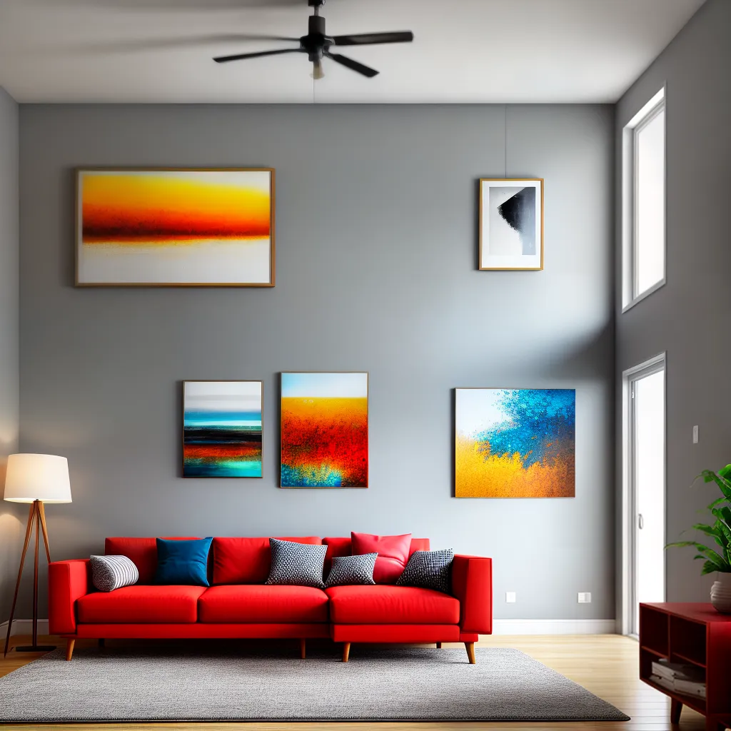 sala arte colorida iluminada