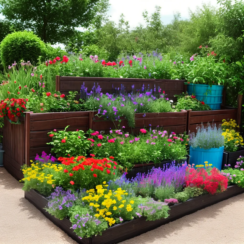 jardim reciclado tires pallets plantas