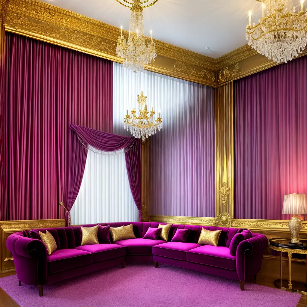 sala veludo roxo ouro cristal sala veludo roxo ouro cristal