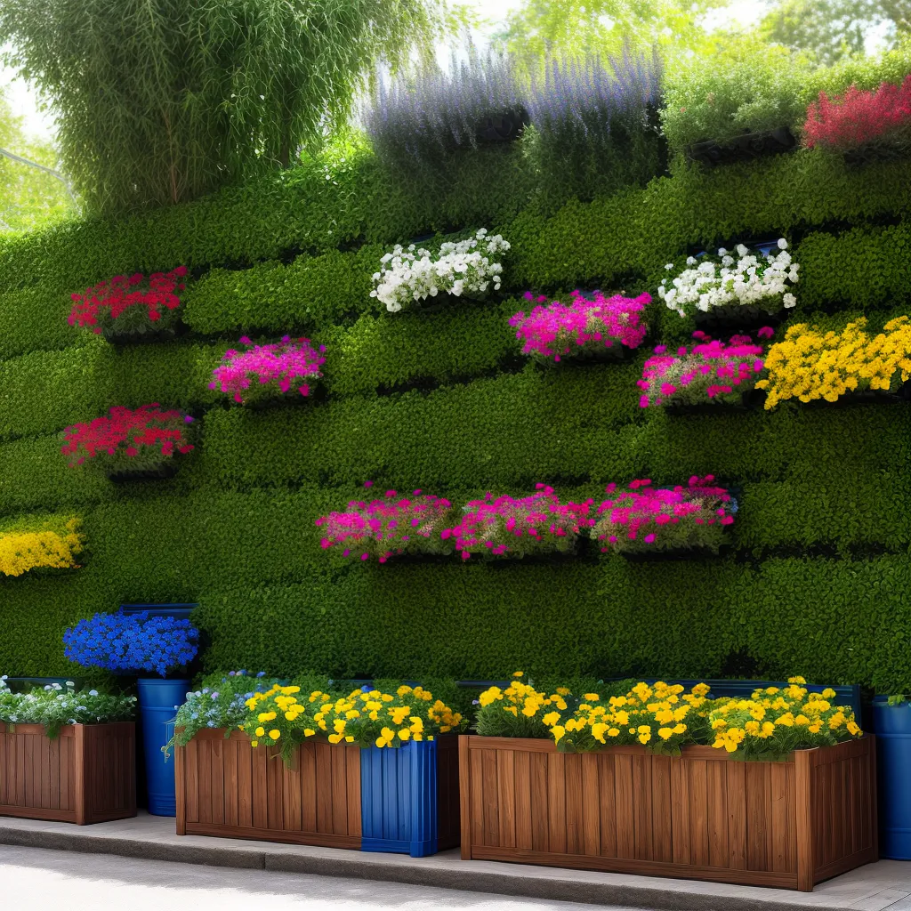 jardim vertical reciclado flores cores