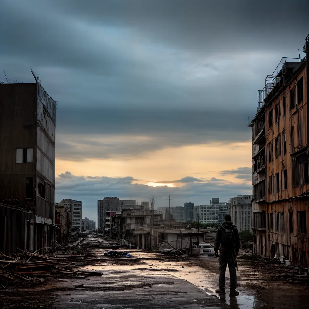 cidade abandonada vegetacao sombria sobrevivente cidade abandonada vegetacao sombria sobrevivente