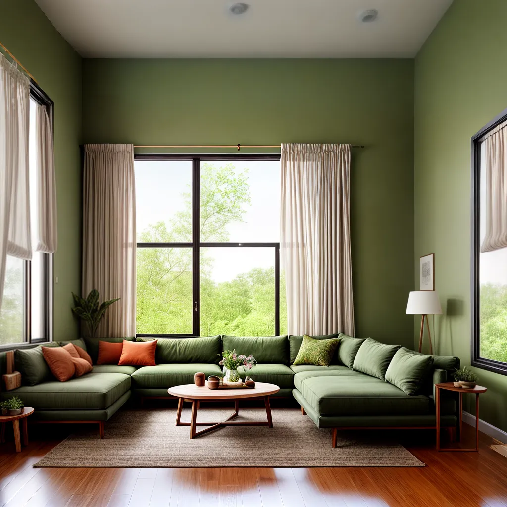 sala terrosa natureza sofa madeira