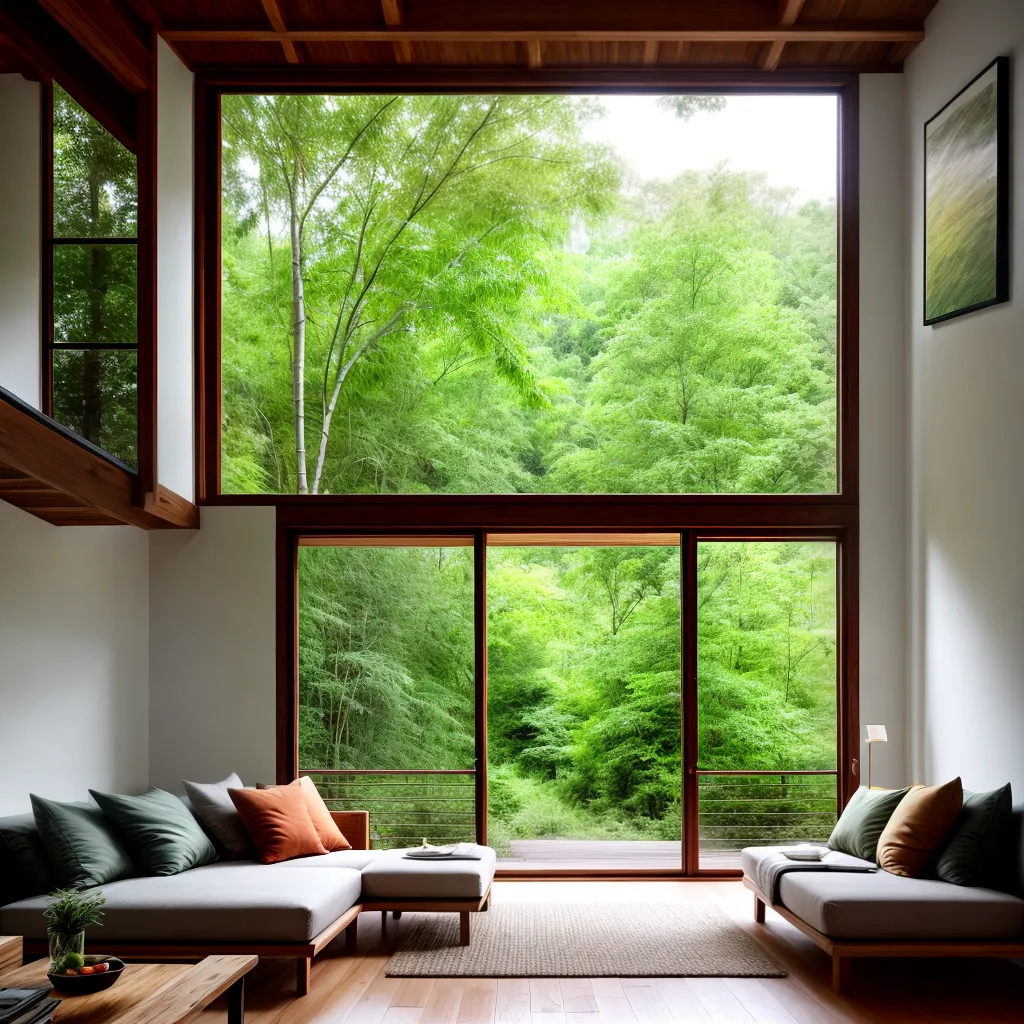 sala terrosa natural janela verde