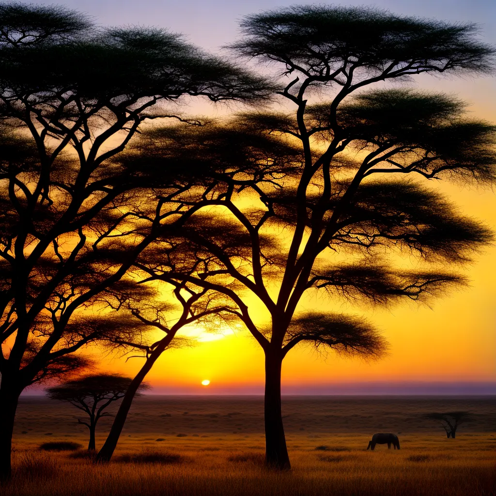 papel de parede por do sol savana africana 1 papel de parede por do sol savana africana 1