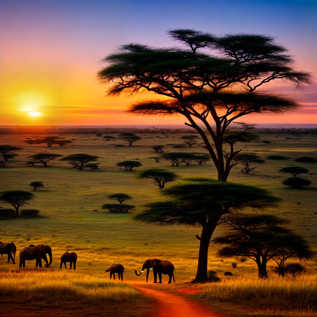 papel de parede por do sol savana africana 2 papel de parede por do sol savana africana 2