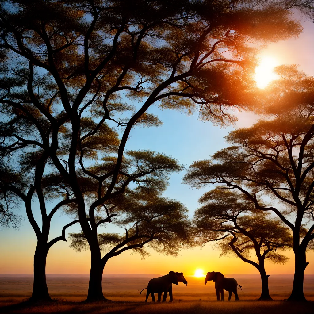 papel de parede por do sol africano 2 papel de parede por do sol africano 2