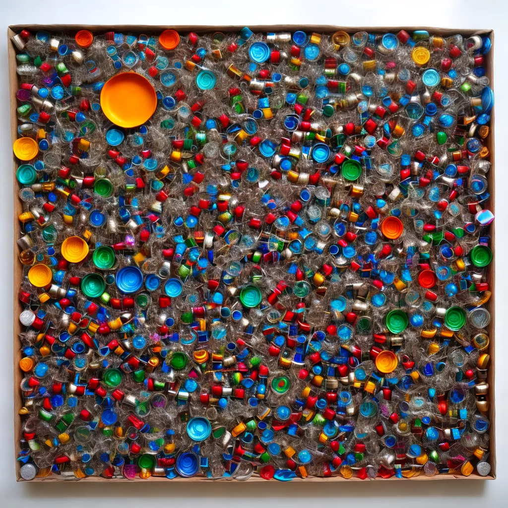 arte reciclada cores objetos colagem