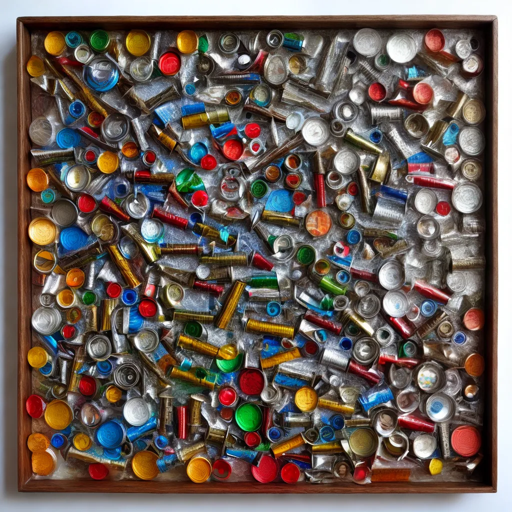 arte reciclada materiais coloridos 2