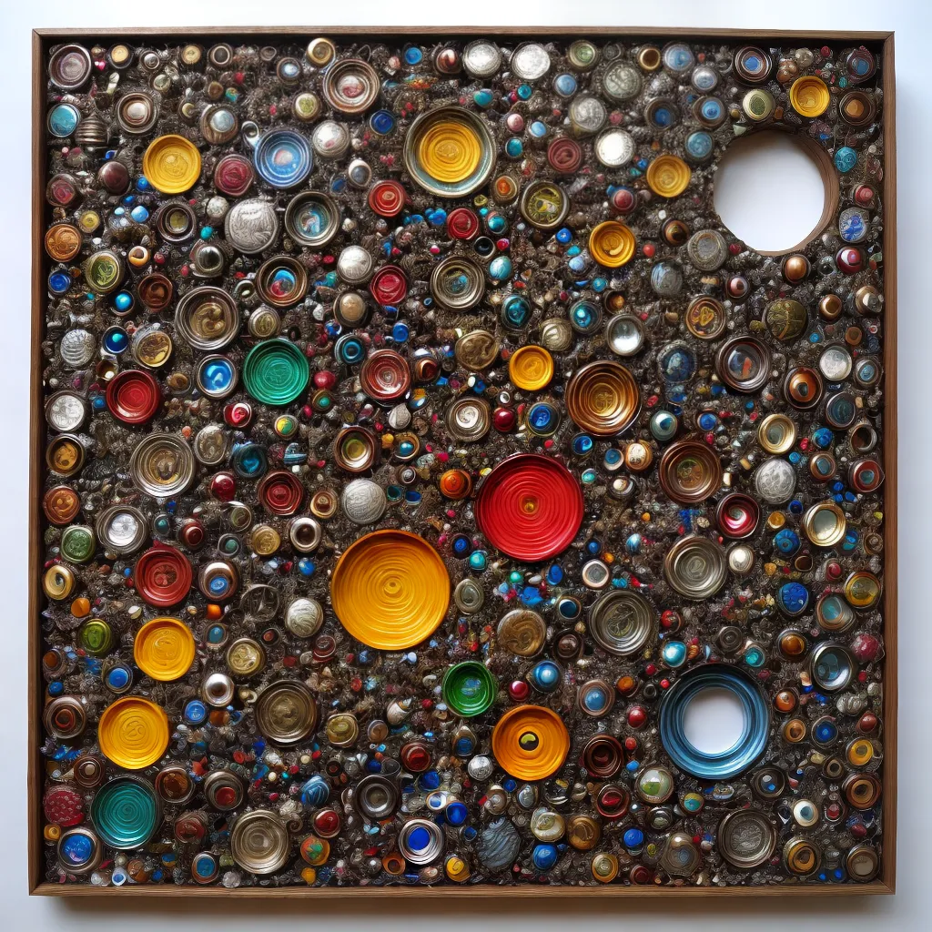 arte reciclada mosaico criativo