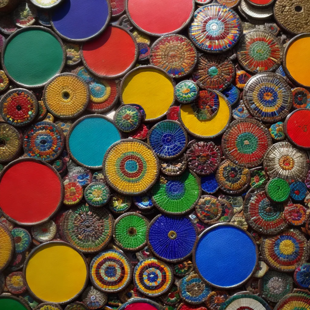 mosaico reciclado arte criativa 2