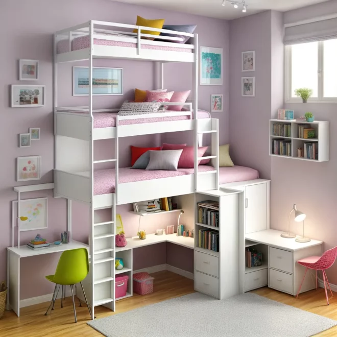 quarto infantil loft colorido funcional