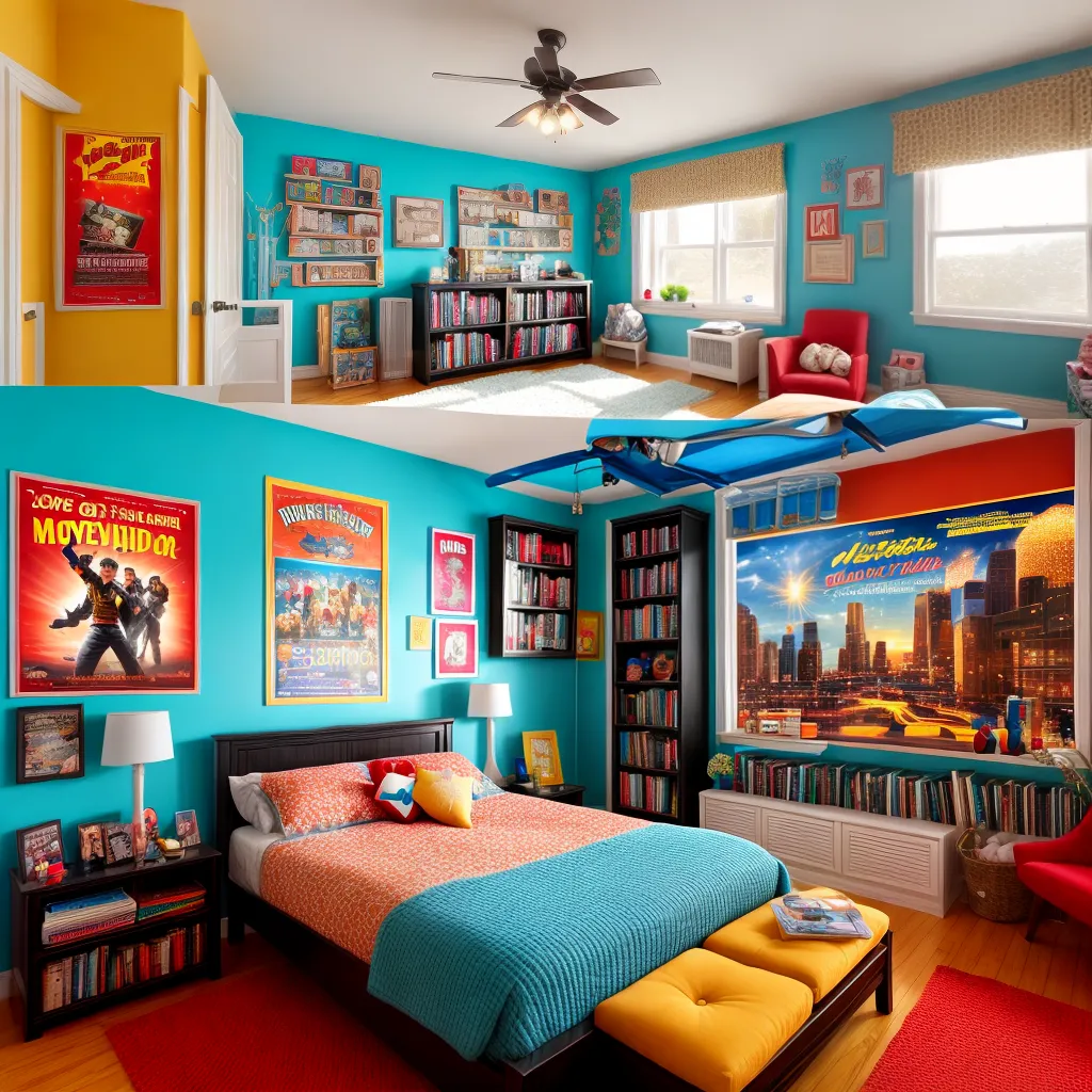 quarto infantil cinema decoracao divertida