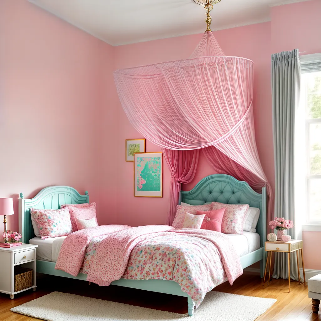 quarto menina canopy luzes fadas 1