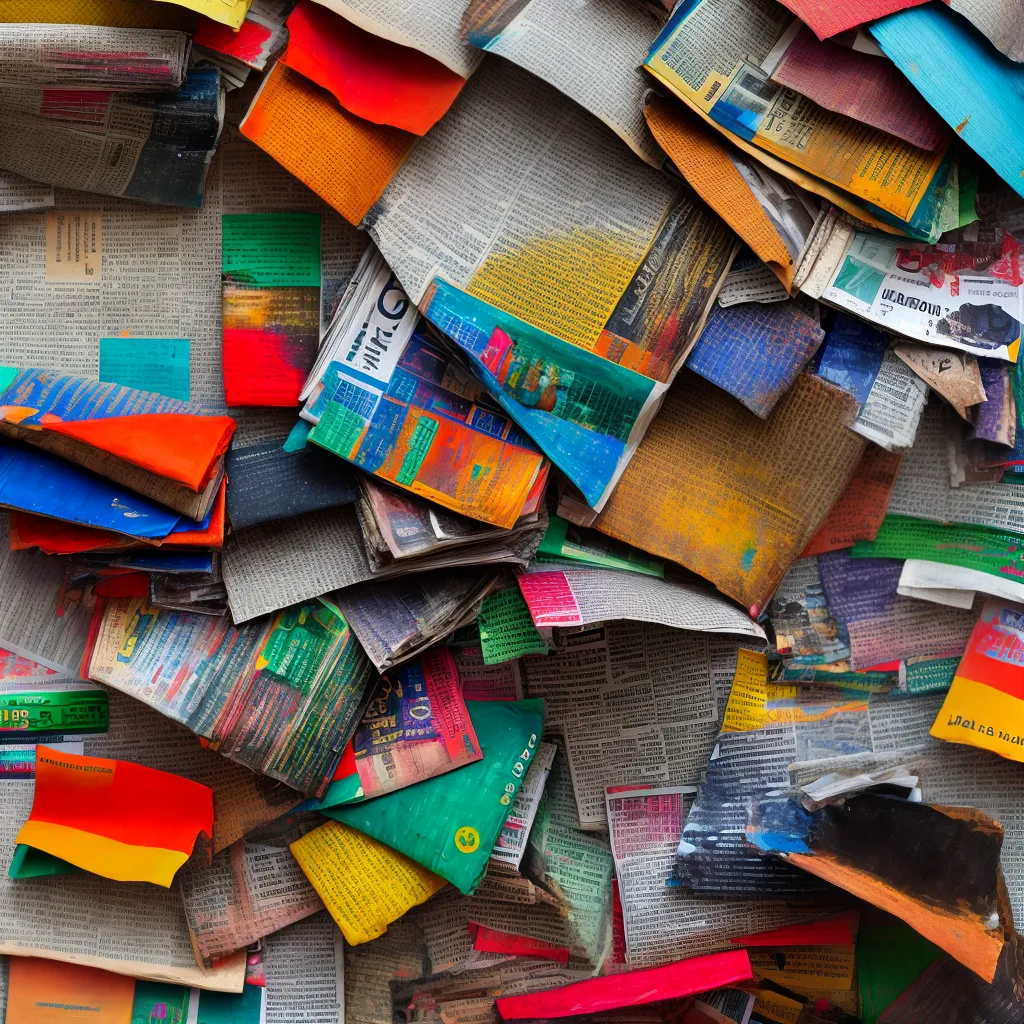 arte reciclada colagem texturas formas