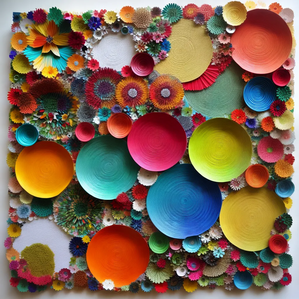 colagem colorida arte reciclada 1