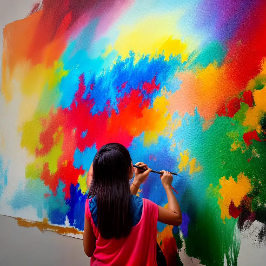 crianca arte criativa pintura cores