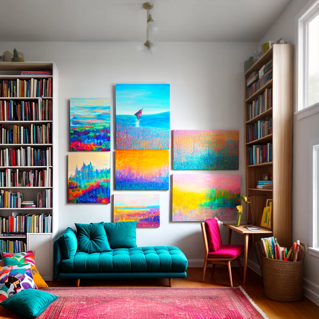 quarto infantil mural personagens leitura