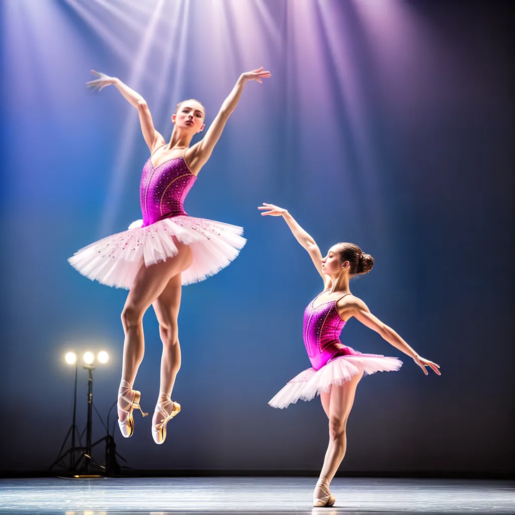bailarina salto ar luz suave