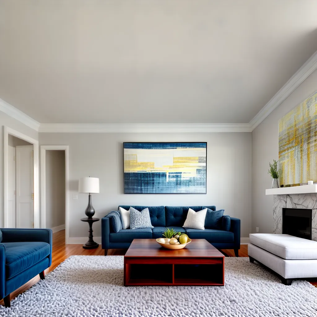 sala estar moderna sofa geometrico