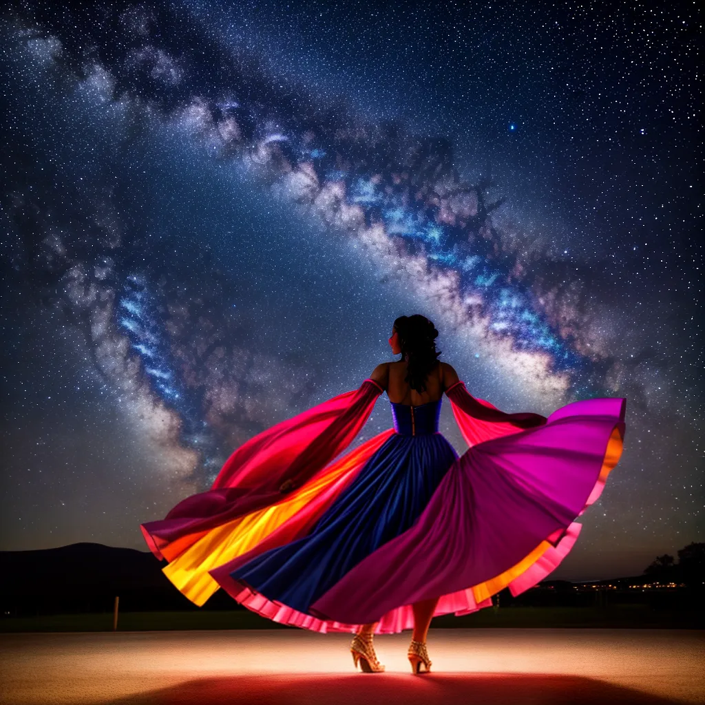 papel de parede danca silhueta estrelas