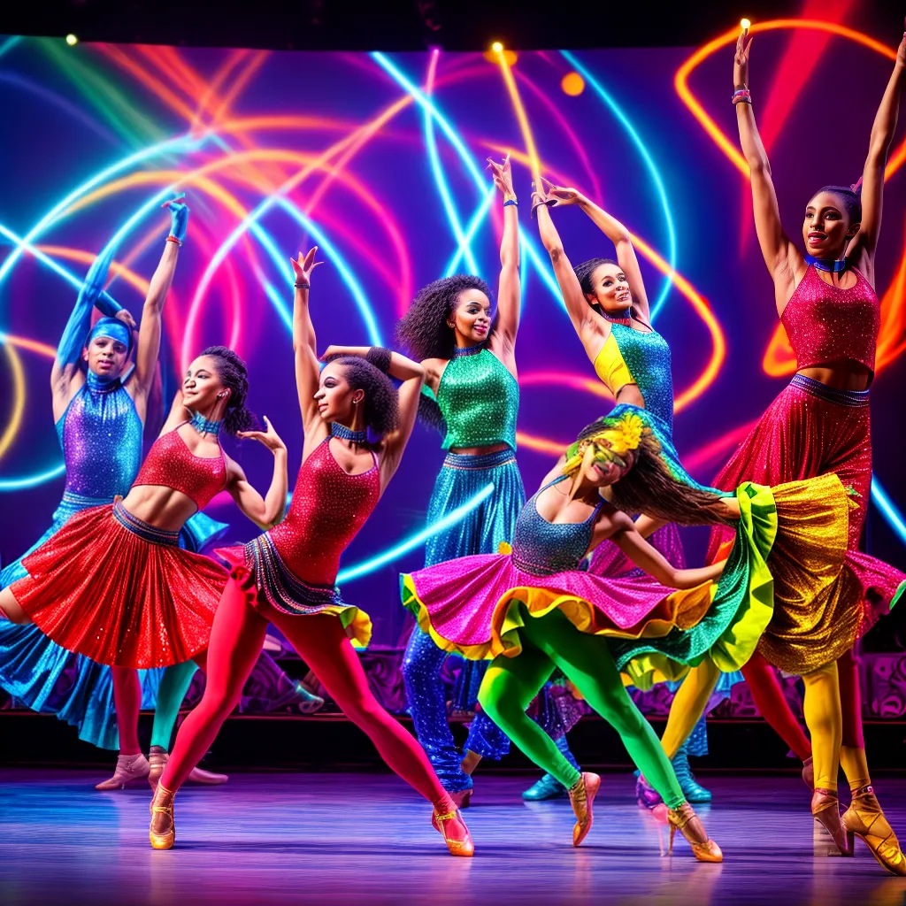 danca profissional energia luzes