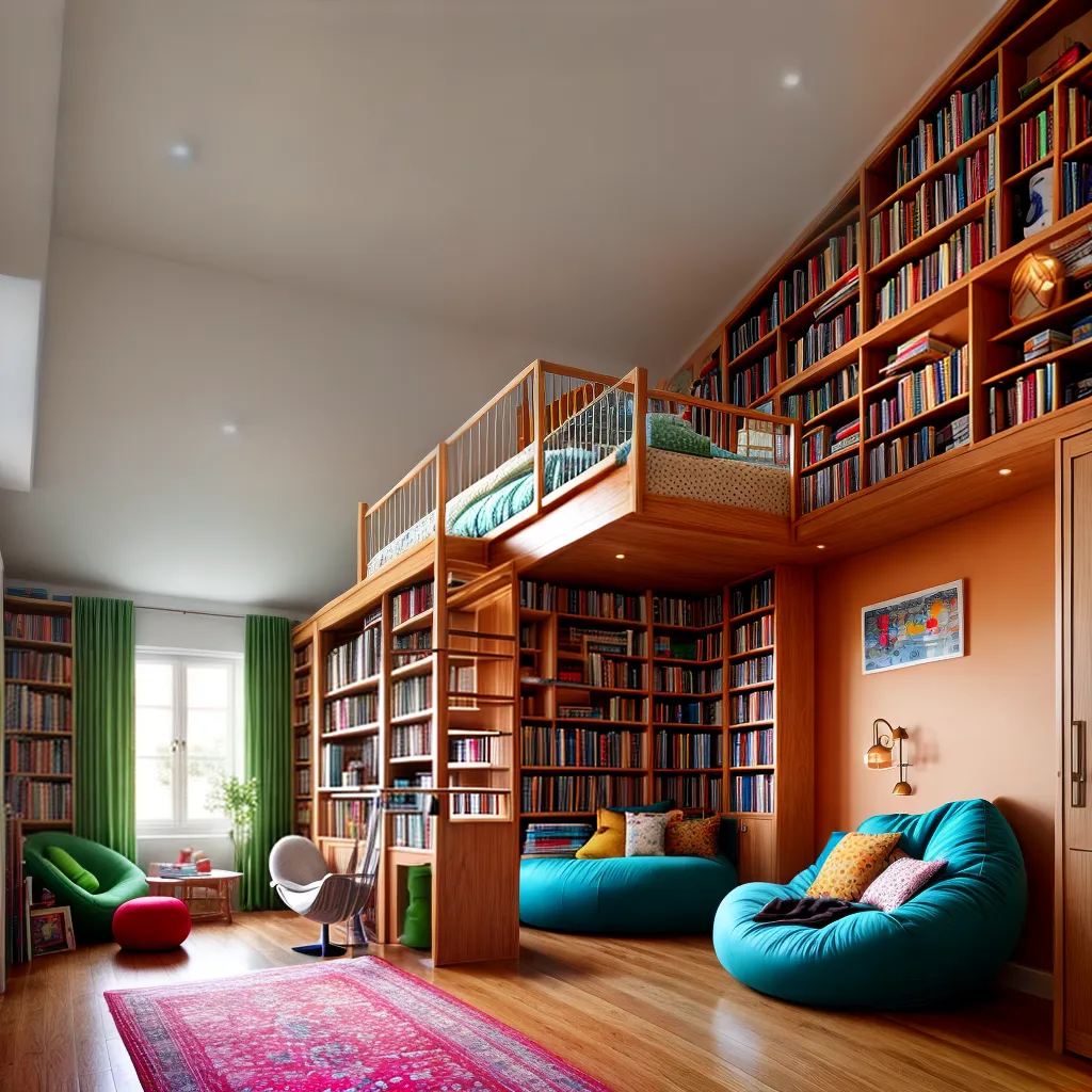 quarto infantil biblioteca magica