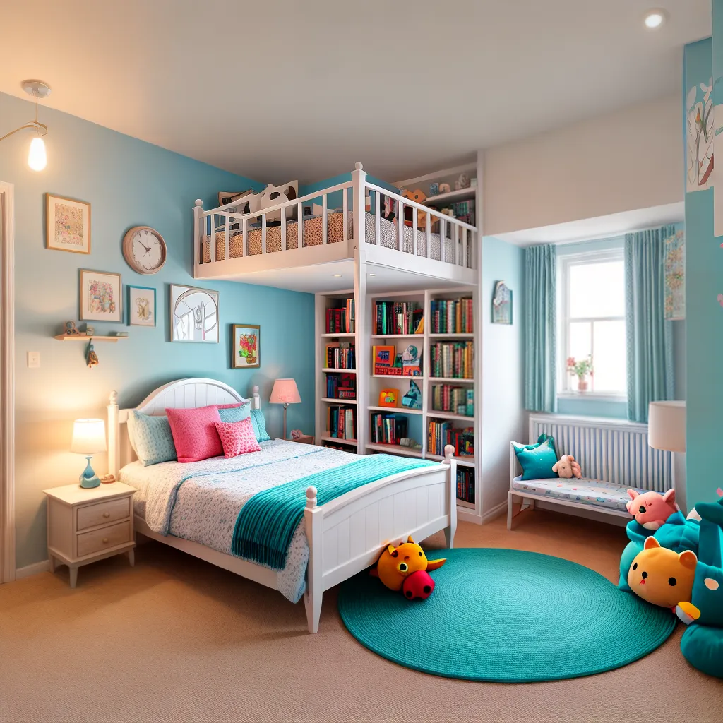 quarto infantil tema livros arvore 1