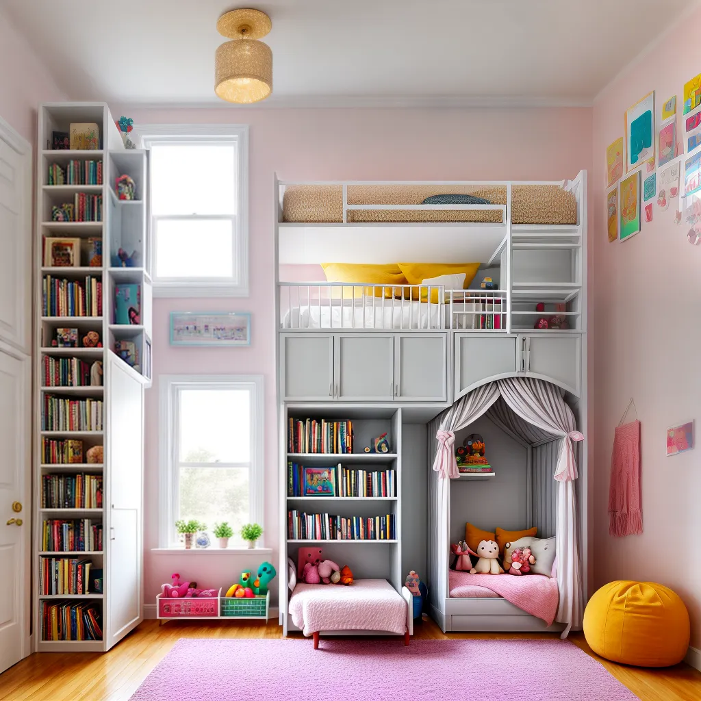 quarto infantil livros animais luzes