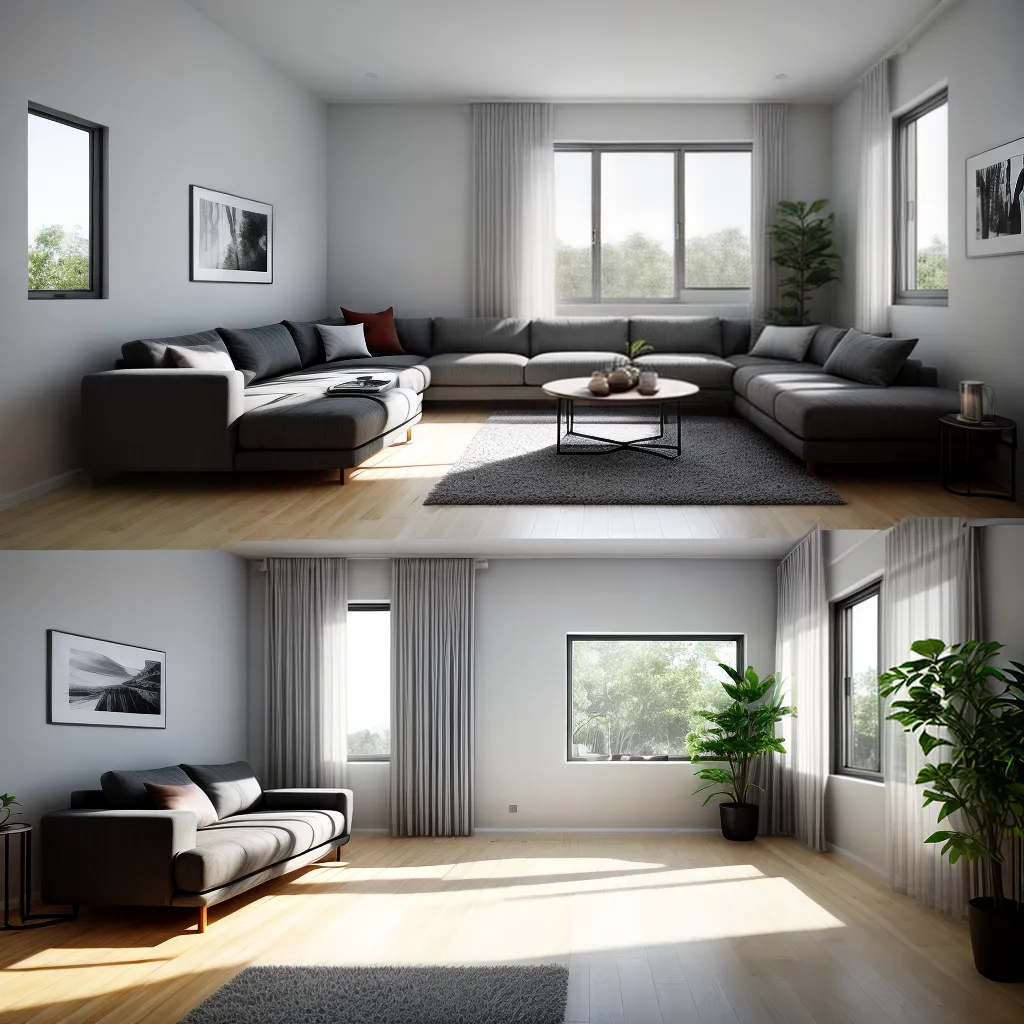 sala minimalista sofa cinza arte 1 sala minimalista sofa cinza arte 1