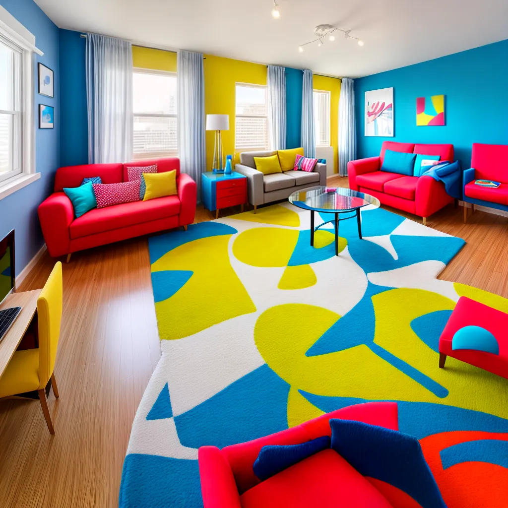 sala colorida pop art moderna