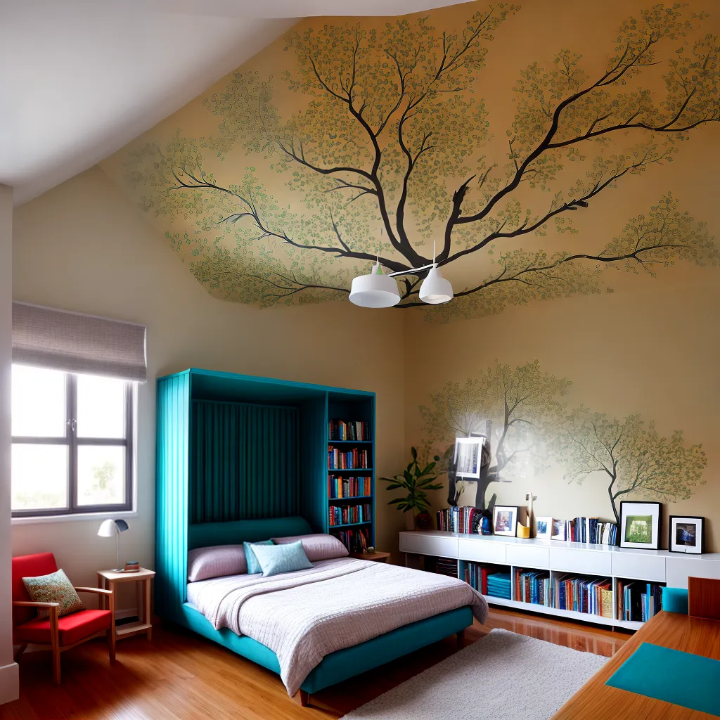 quarto colorido decoracao livros 1