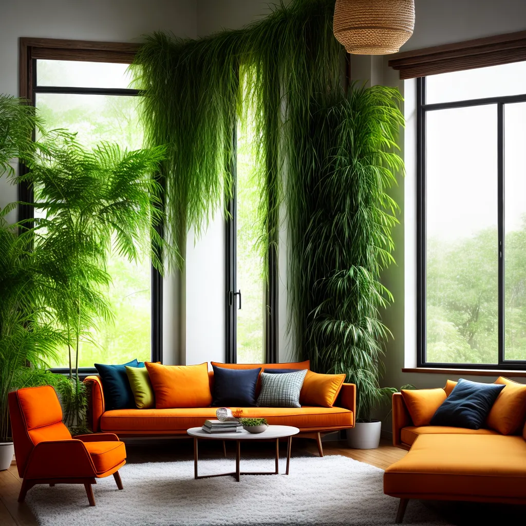 sala estar janela verde natural