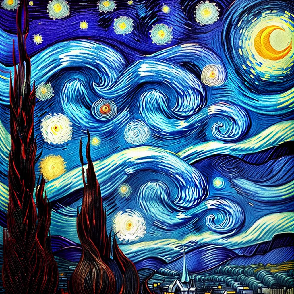 papel de parede van gogh noite estrelada 3 papel de parede van gogh noite estrelada 3