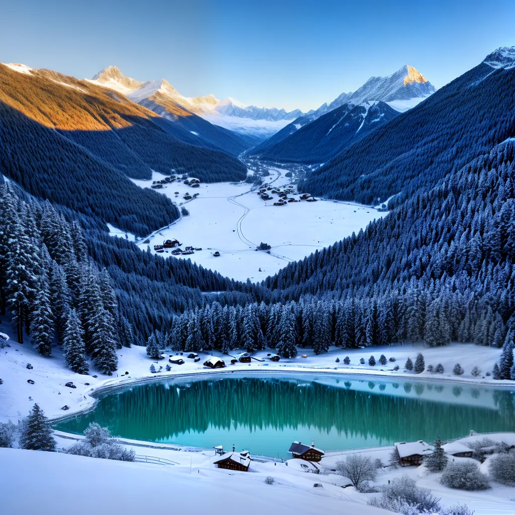 inverno alpes suicos paisagem vila