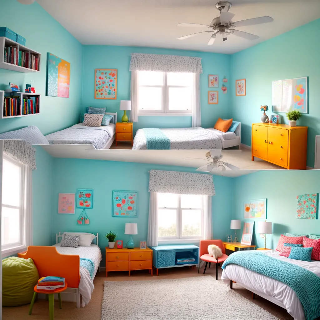 quarto infantil vibrante cores brinquedos