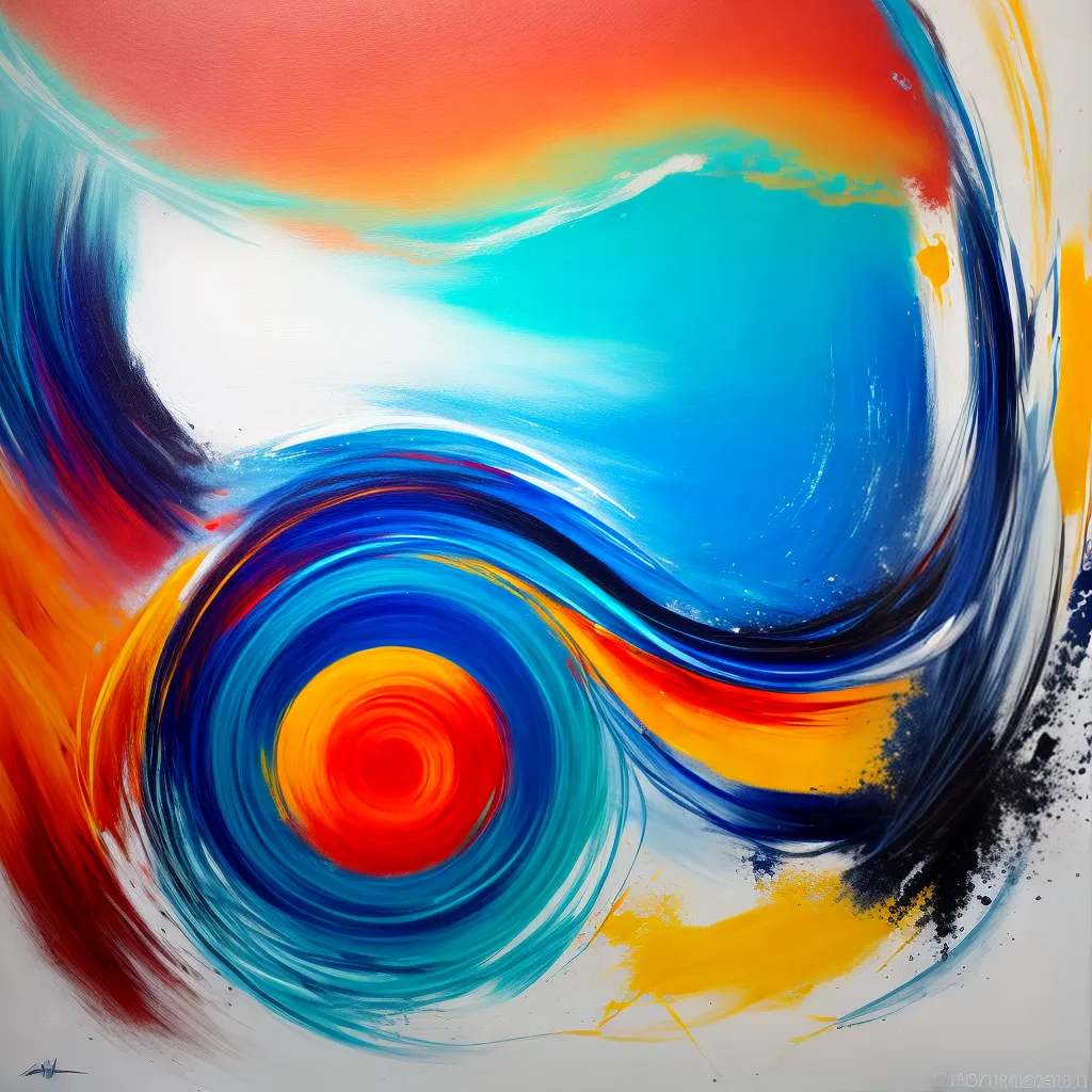 pintura abstrata cores energia ambientes