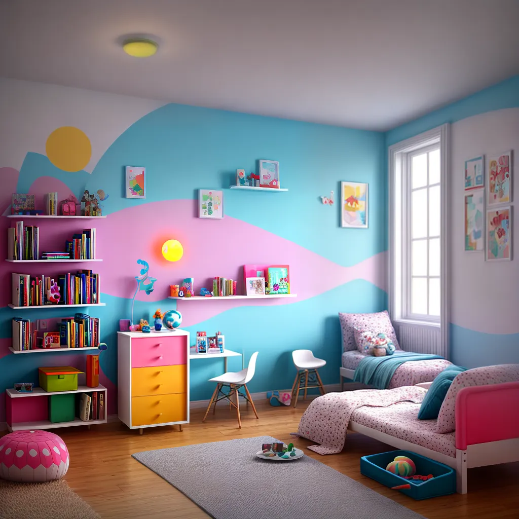 quarto infantil colorido divertido 10