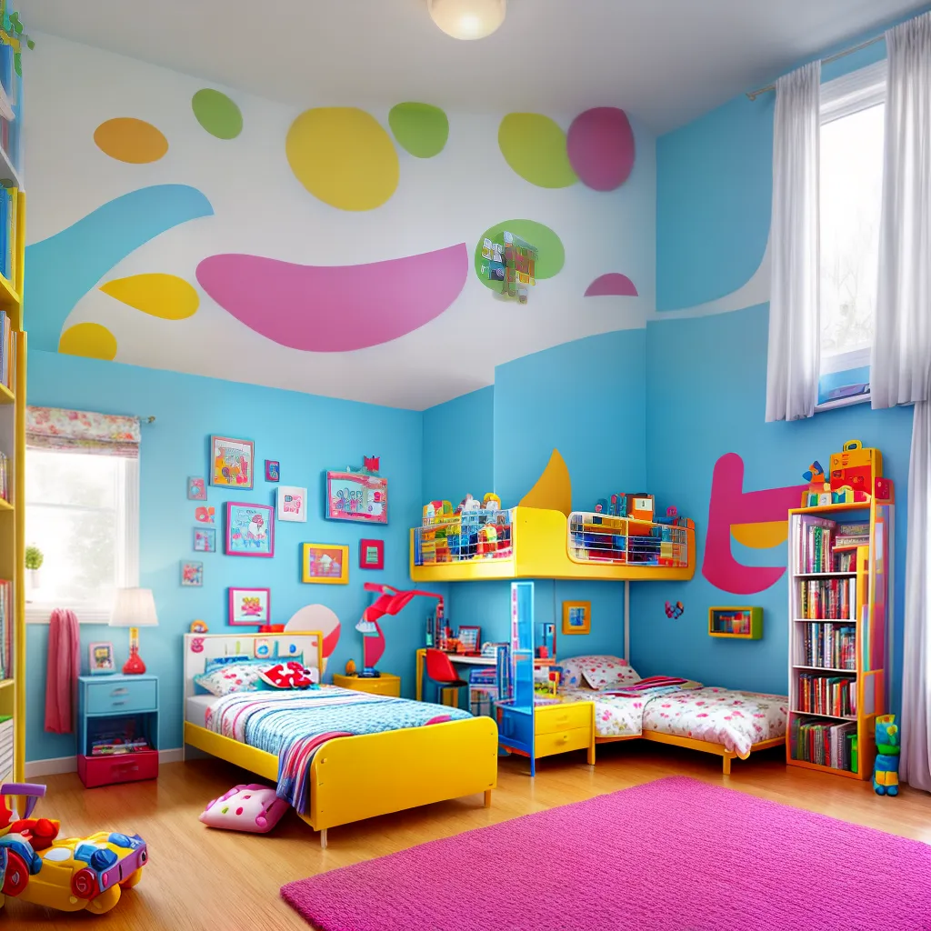 quarto infantil colorido decals brinquedos