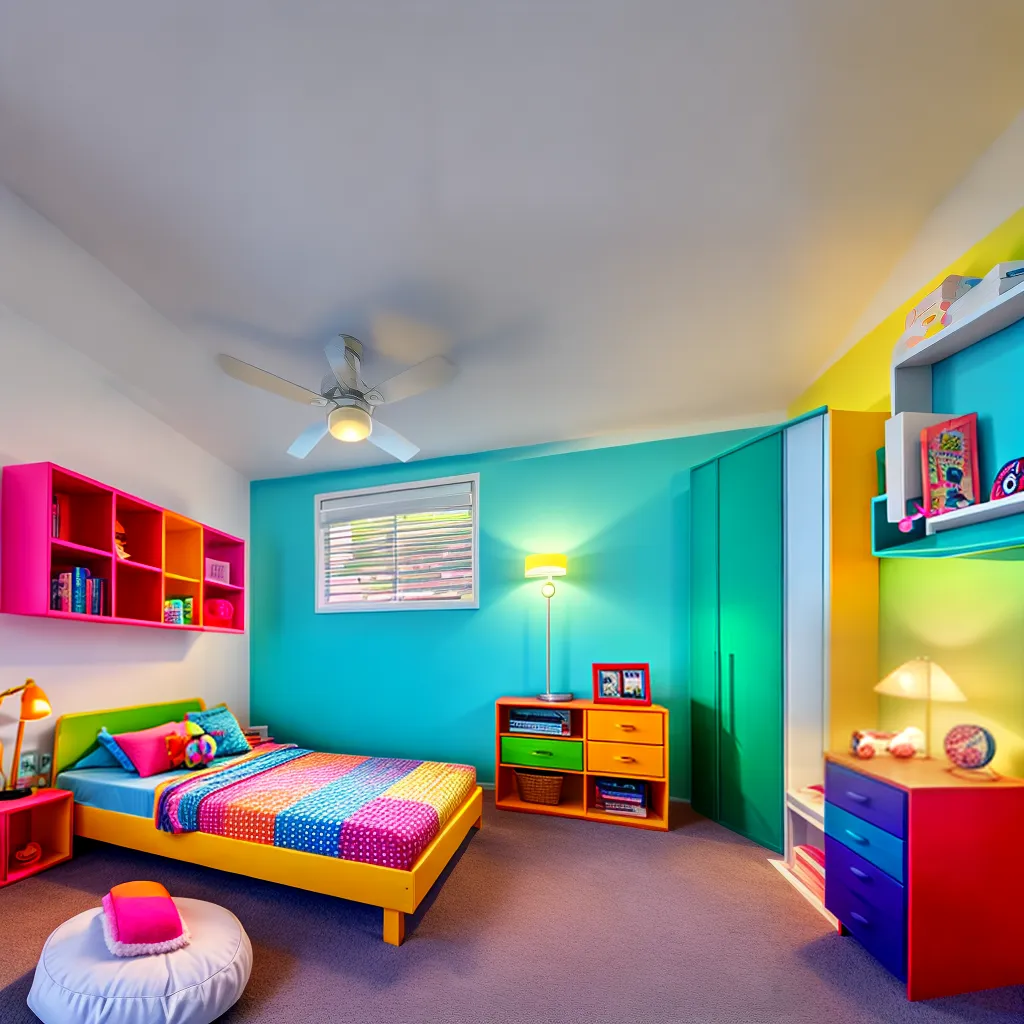 quarto infantil divertido cores animais