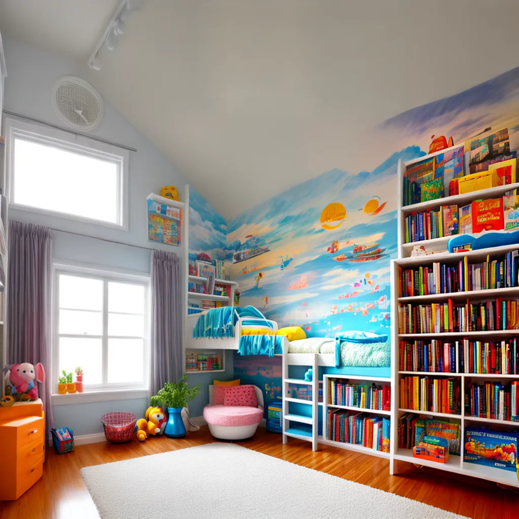 quarto infantil colorido decals mural