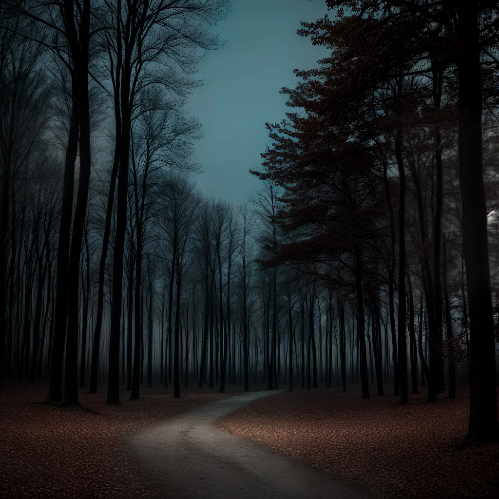 floresta noturna luar mansao misterio