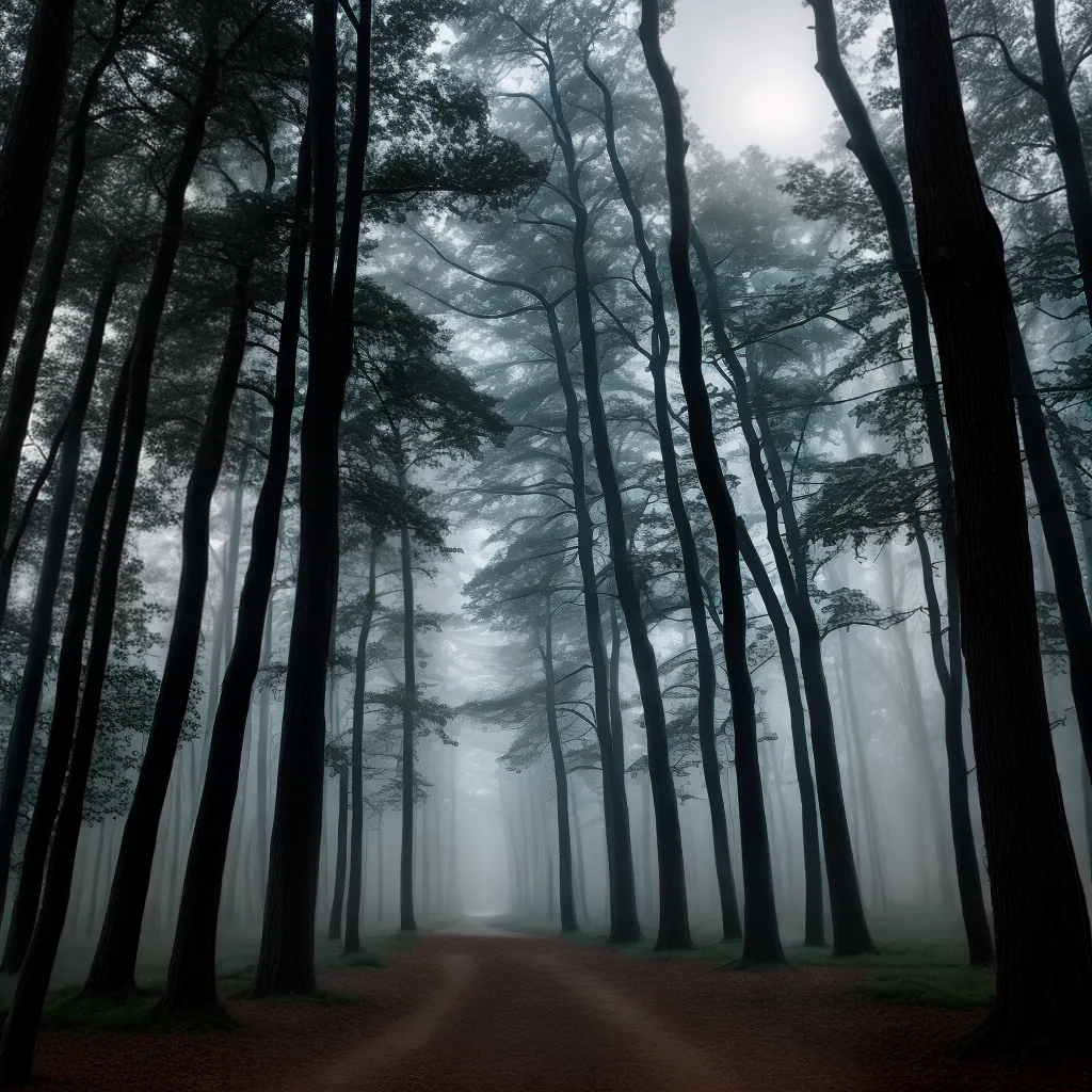 floresta misteriosa crepusculo lua