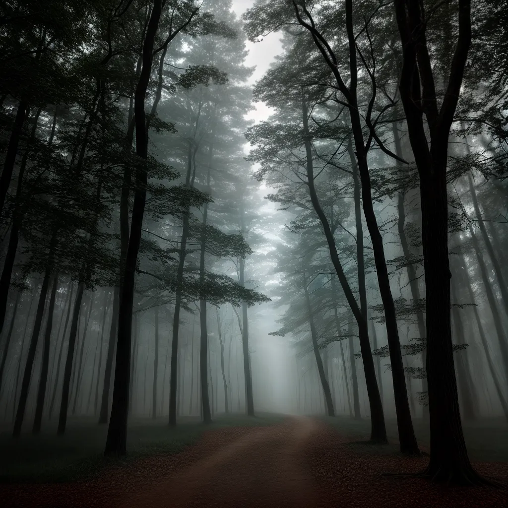 floresta misteriosa luar sombras 1