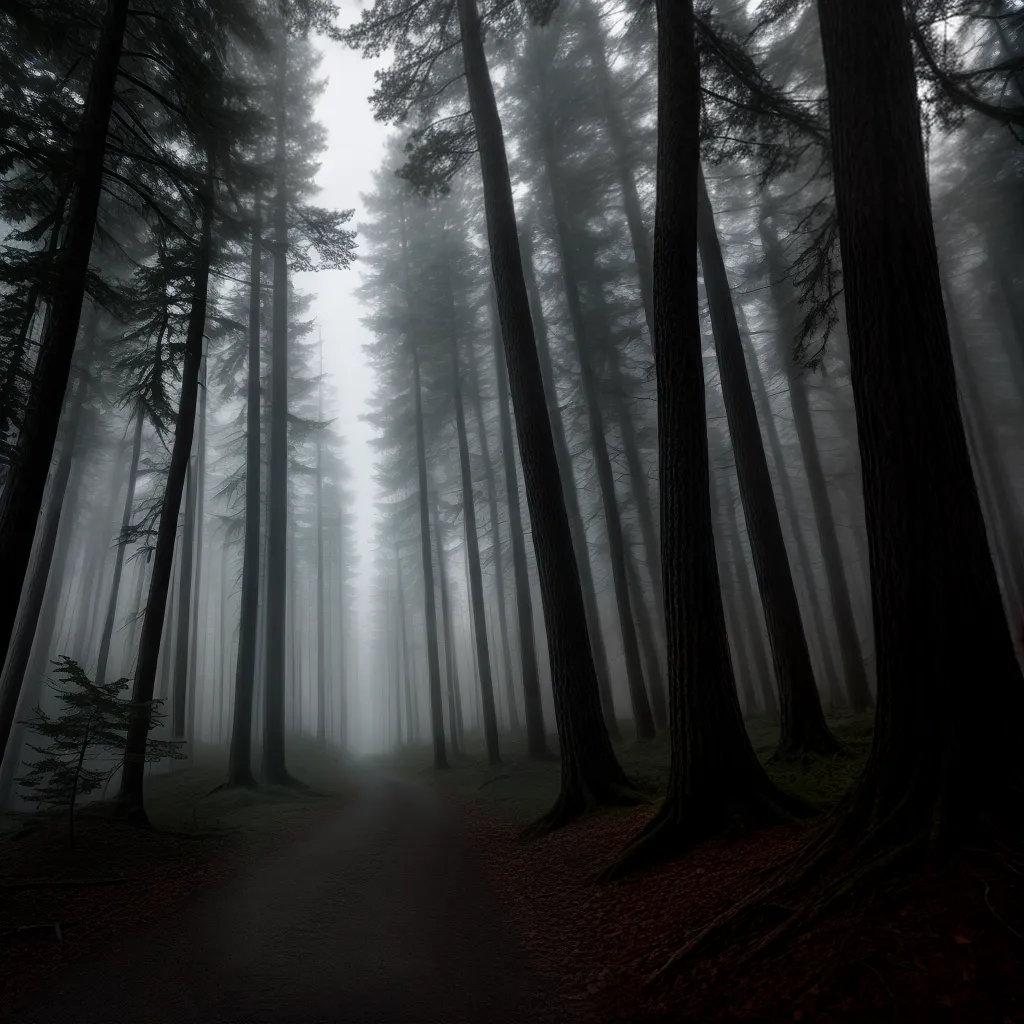 floresta luar misterio sombra