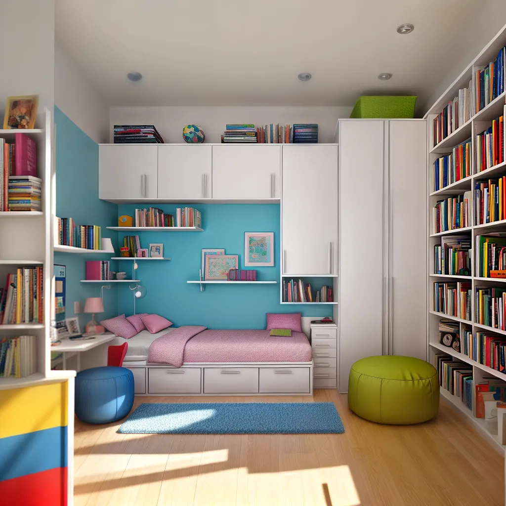 quarto infantil colorido organizado 1