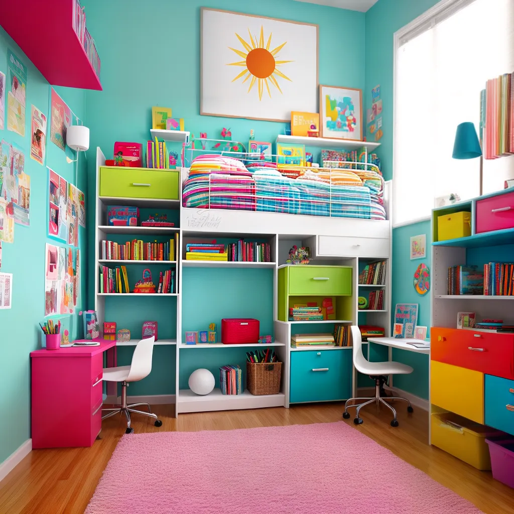 quarto infantil colorido organizado 3