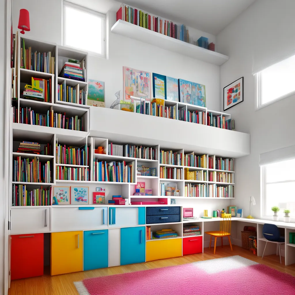 quarto infantil colorido organizado 4