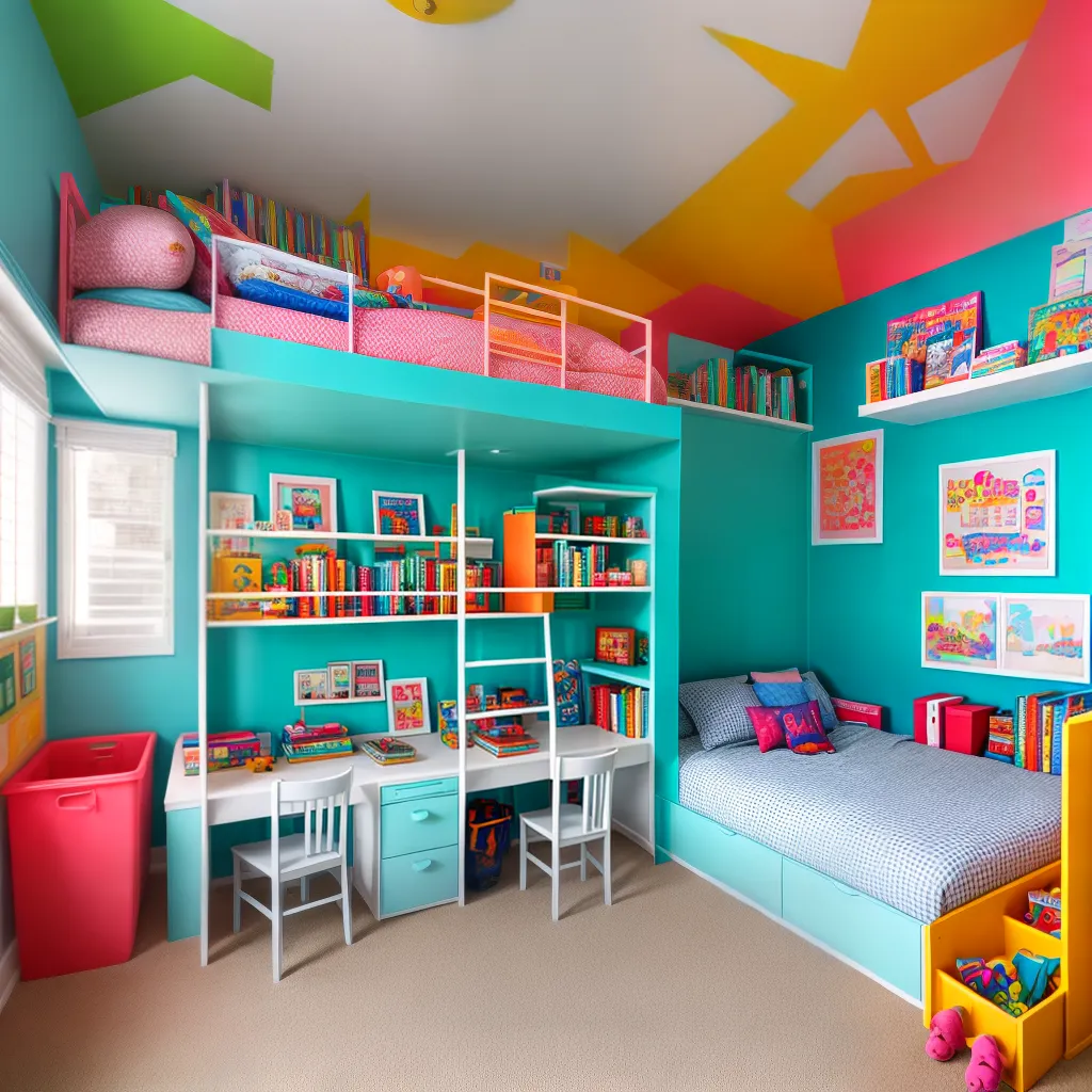 quarto infantil colorido organizado 7